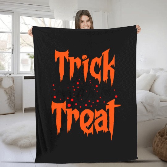 Trick Or Treat Halloween Fleece Blankets Design
