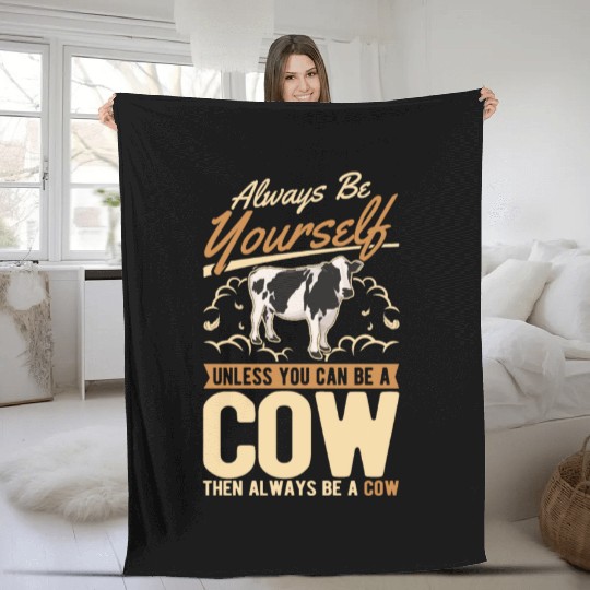 Cow Gift Farmer Cattle Breeder Cows Fleece Blankets