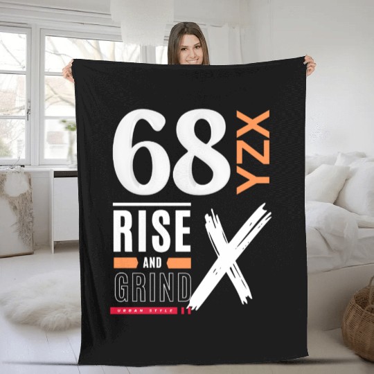 Rise and grind urban style Fleece Blankets