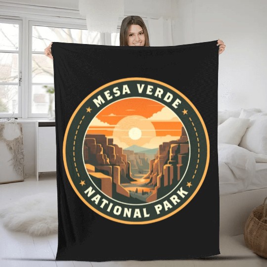 Mesa Verde National Park Fleece Blankets