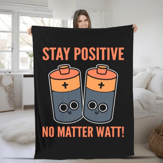 Optimistic Sayings Lineman Fleece Blankets
