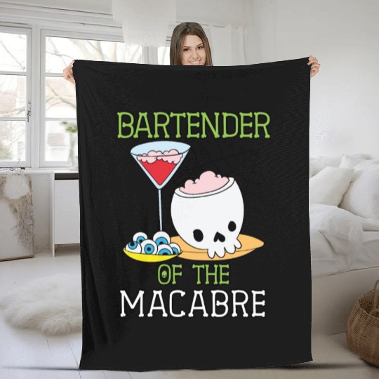Bartender of the Macabre Bartender Halloween Fleece Blankets