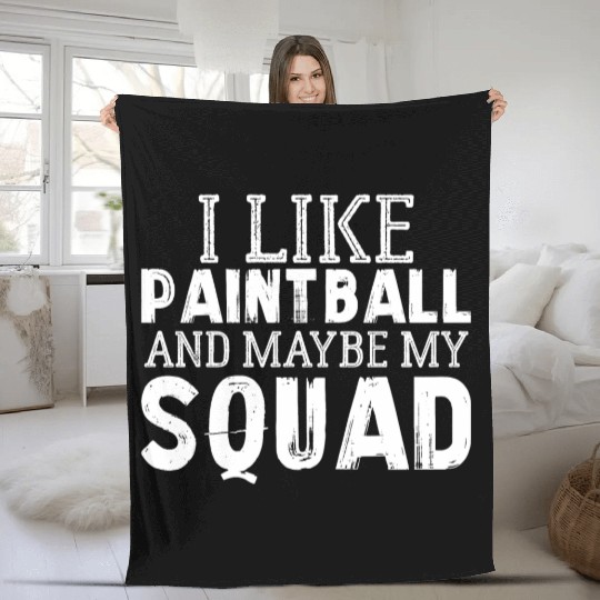 Paintball Squad Joke Gear Mask Mark Team Camo Vest Fleece Blankets