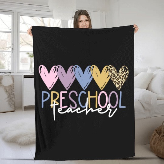 Preschool Teacher Back To School Preschool Teacher Fleece Blankets