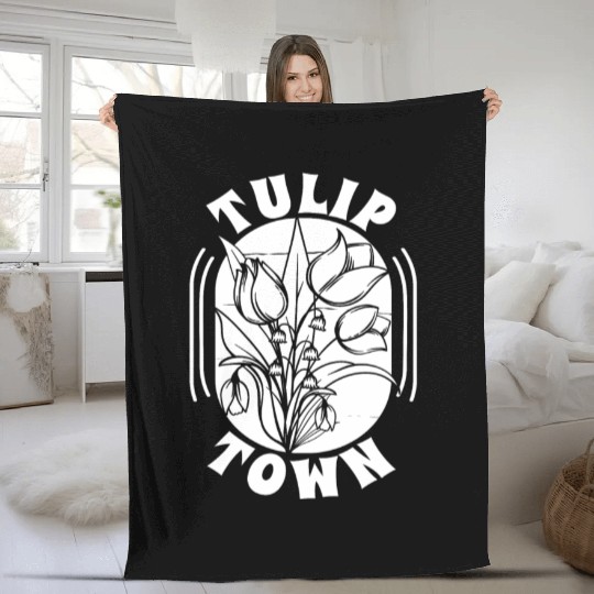 Tulip Gardening Tulips Fleece Blankets