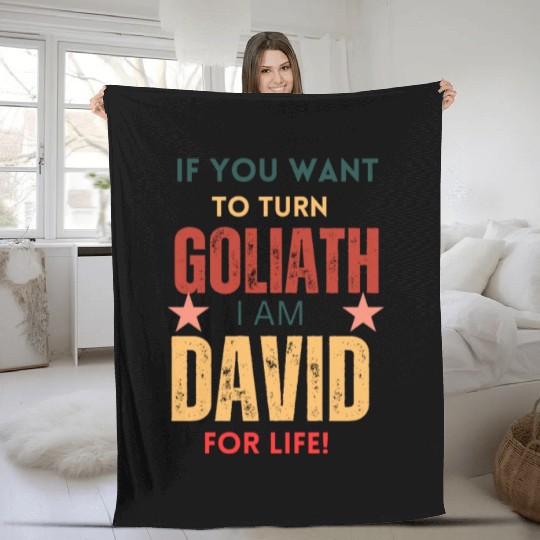 David For Life Faith Over Fear Stories Fleece Blankets