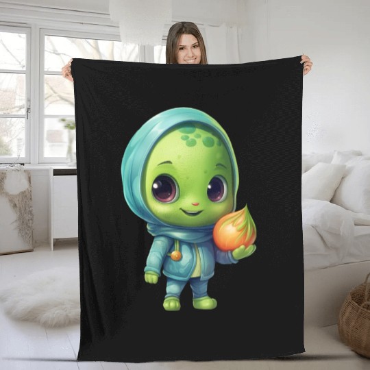 Sweet Alien Onion: Veggie Enchantment Fleece Blankets