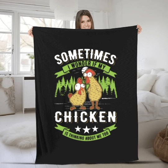 Chickens Chicken Farm Farmer Fleece Blankets