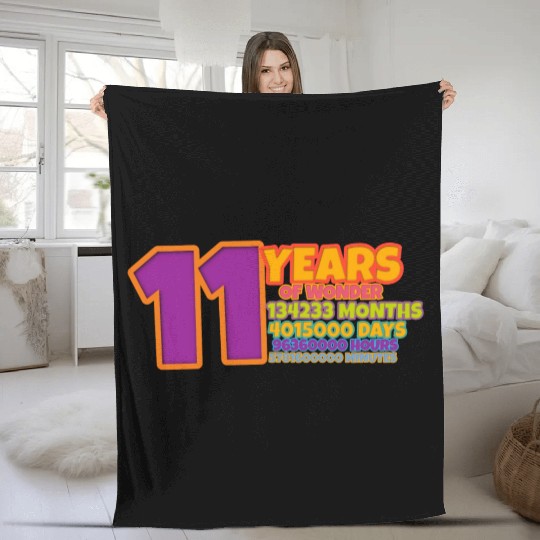 11 Years of Wonder Kid Fleece Blankets Birthday