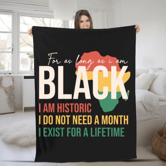I m Historic Black History Month Gift Fleece Blankets