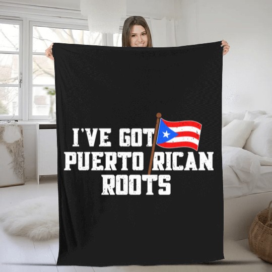 Puerto Rican Roots Citizenship Puerto Rico Pride F Fleece Blankets