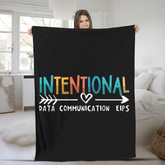 IEP Intentional Data Communication Autism Teacher Fleece Blankets