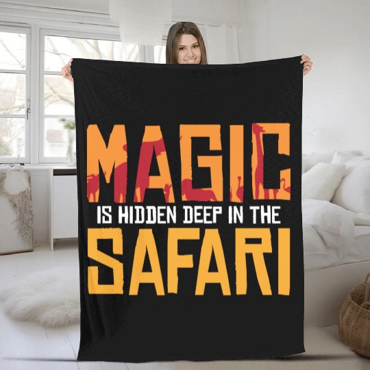 Safari Magic Exploration Wilderness Lion Journey Fleece Blankets
