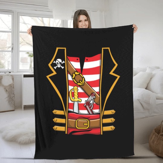 Cool Jolly Pirate Decor Lazy Halloween Fleece Blankets