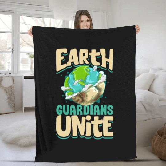 Climate Change Environmental Earth Day Planet Fleece Blankets