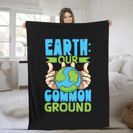 Climate Change Environmental Earth Day Planet Fleece Blankets