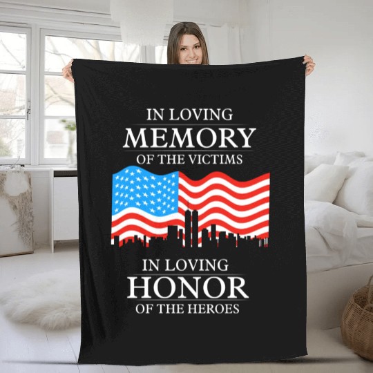 911 in loving memory Fleece Blankets