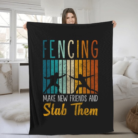 Fencing Training Winner Tradition Fleece Blankets