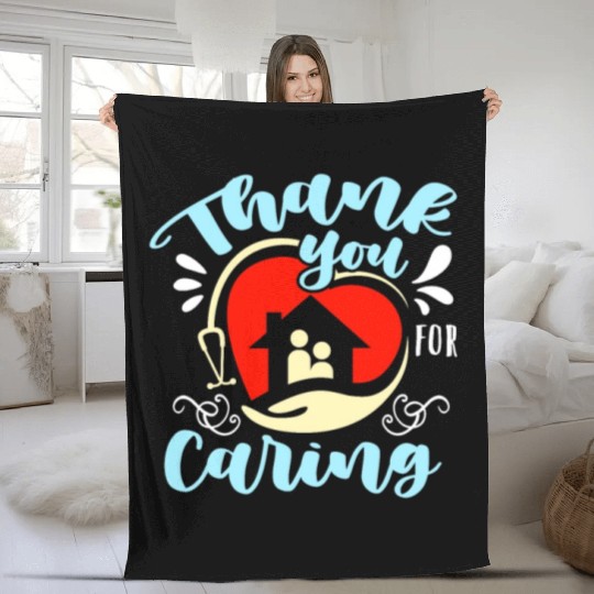 Caregiving Thank You For Caring Family Caregiver Fleece Blankets