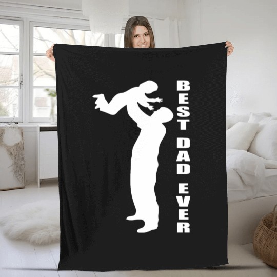 Dad Love Father Family Children Fleece Blankets