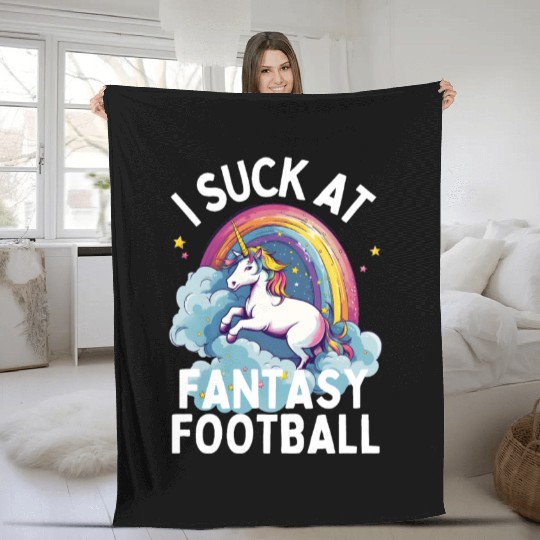 I Suck at Fantasy Football Fleece Blankets