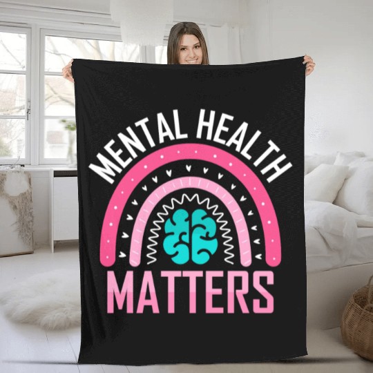 Mental health matters Fleece Blankets