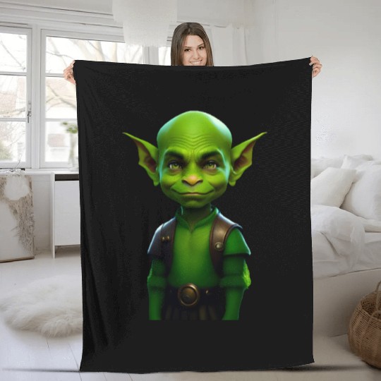 Green Goblin Rascal Embrace the Mischief Fleece Blankets