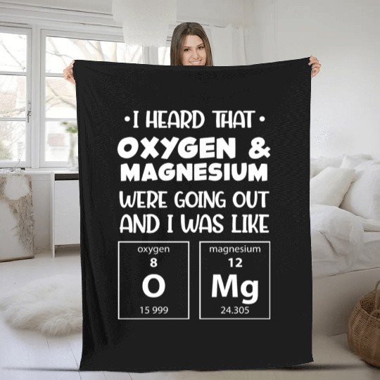 Funny Omg Periodic Table Science Chemistry Geek Fleece Blankets