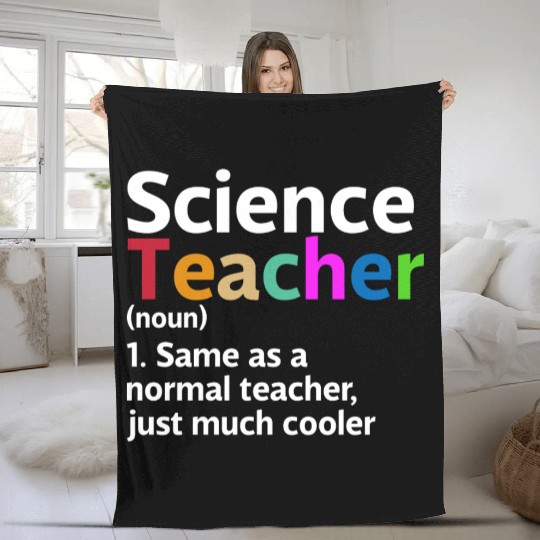 Science Teacher Definition Funny Back To School Fleece Blankets