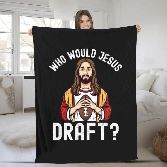 Who Would Jesus Draft? Fleece Blankets