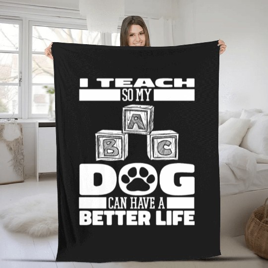 Daycare Teacher Dog Fleece Blankets