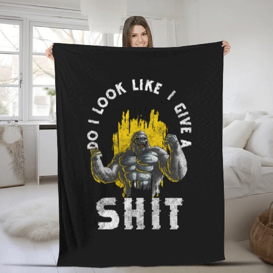 Gorilla Chimpanzee Fleece Blankets