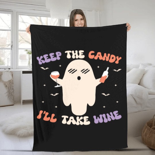 Keep the candy I will take Wine Fleece Blankets