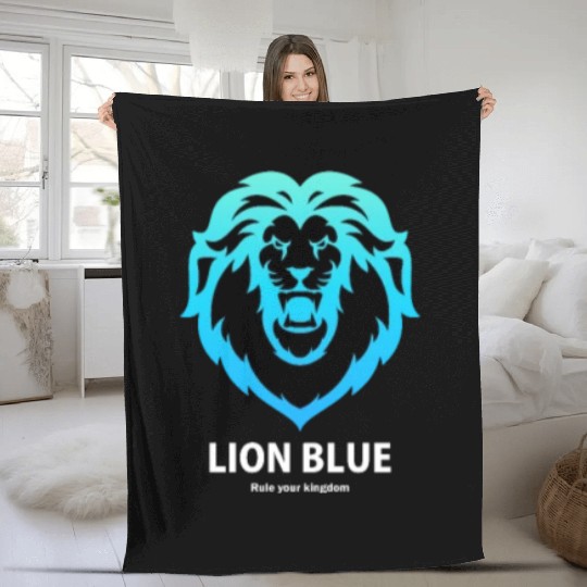 lion black Fleece Blankets