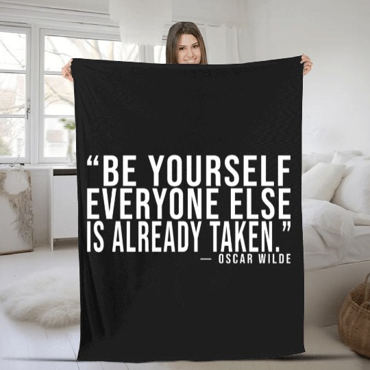 Be yourself Fleece Blankets