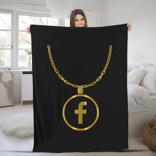 Facebook necklace Fleece Blankets