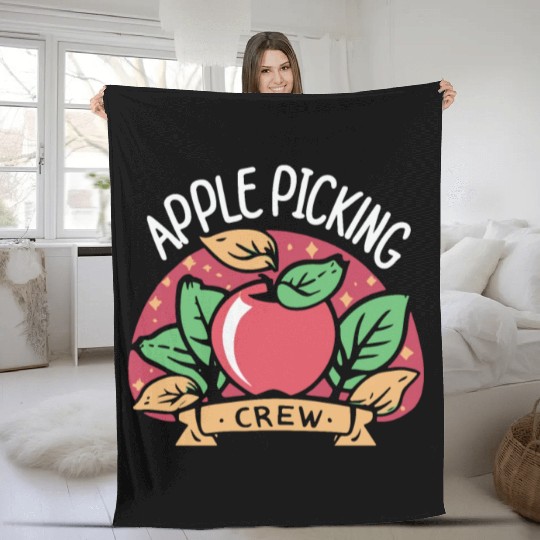 Apple Picking Crew Fleece Blankets