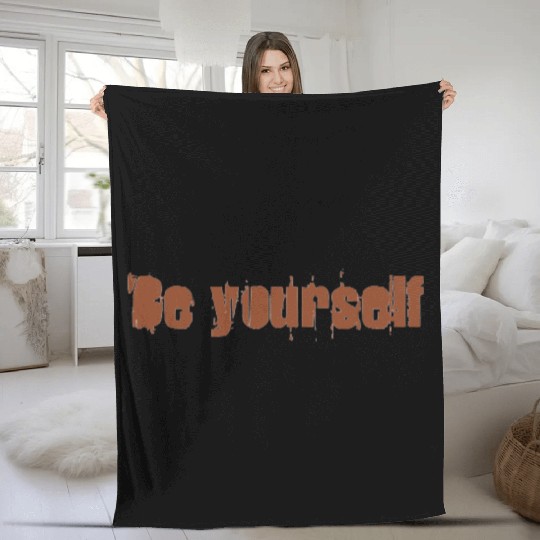 Be yourself Fleece Blankets