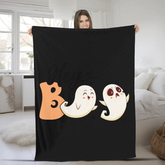 Hey boo Fleece Blankets