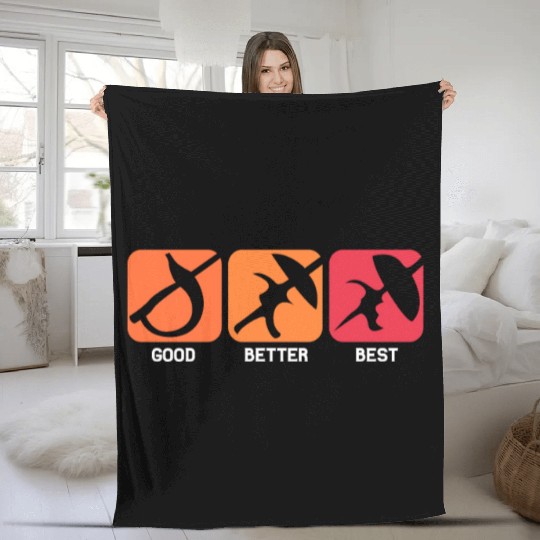 Fencing Swords Good Better Best Fleece Blankets