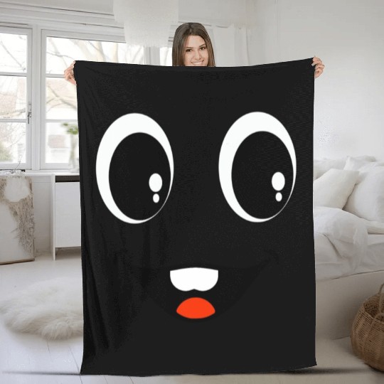 A Funny Cute Smiling Face Fleece Blankets