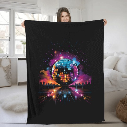 Disco Ball Party Fleece Blankets
