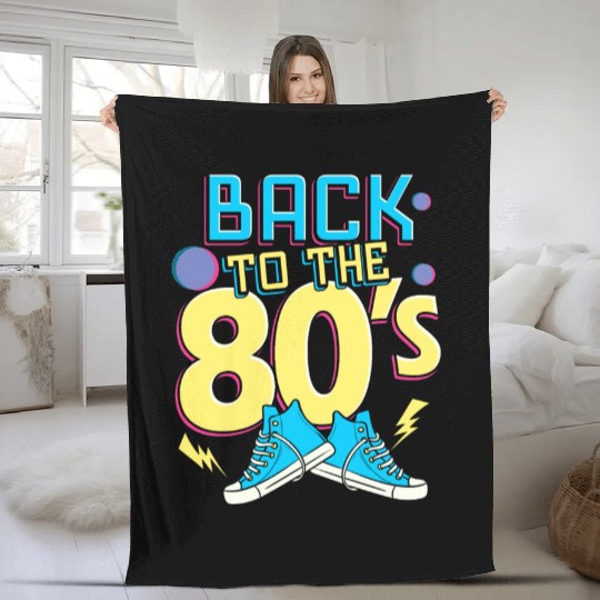 back to the 80s - back to the 80s - retro Fleece Blankets