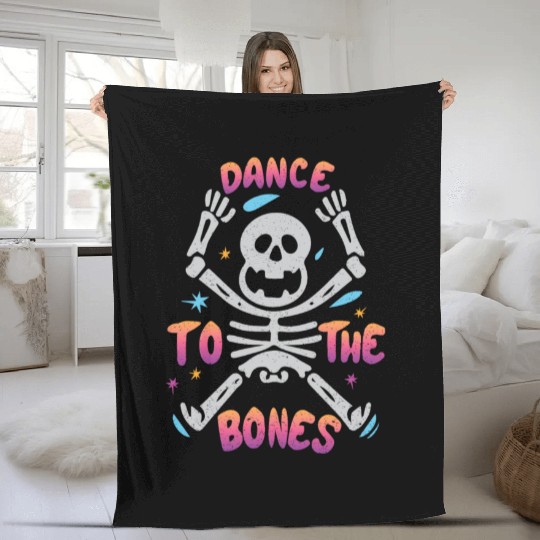 Halloween party - dance to the bones Fleece Blankets