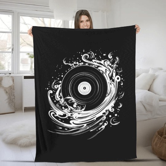 Vinyl Record Fantasy Fleece Blankets