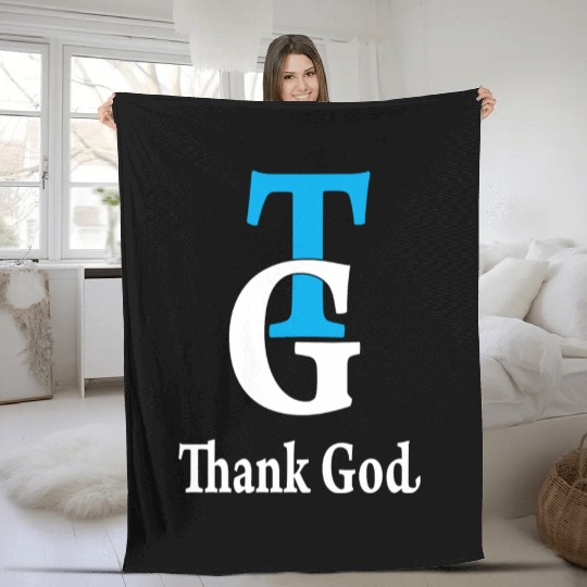 Thank God TG Love Jesus Christian Christmas Fleece Blankets
