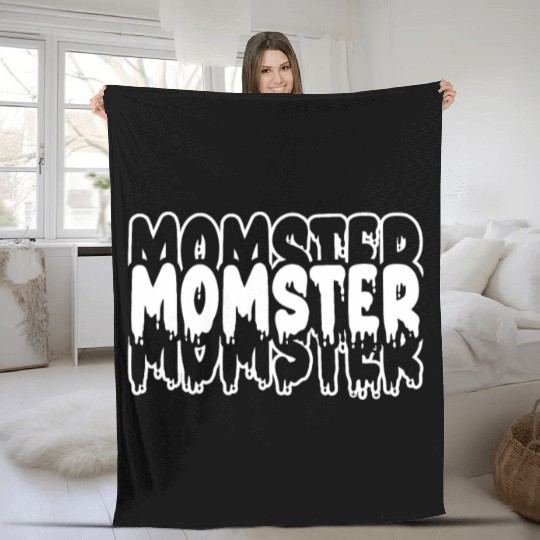Momster Halloween Costume Mom Mama Women Fleece Blankets