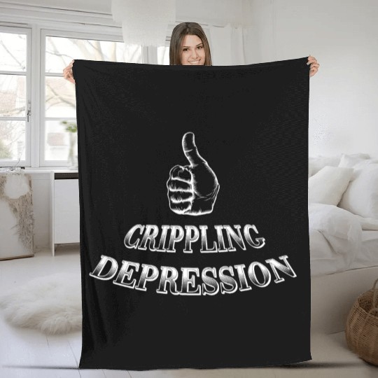 Crippling Depression Fleece Blankets