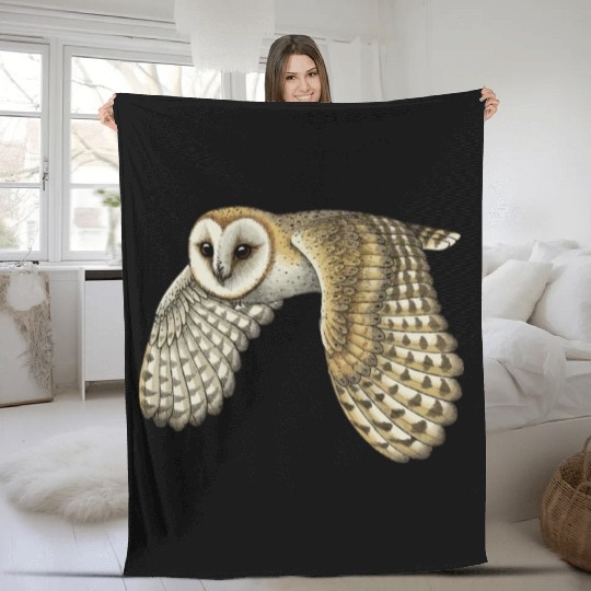Barn Owl Fleece Blankets