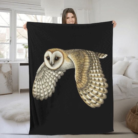 Barn Owl Fleece Blankets